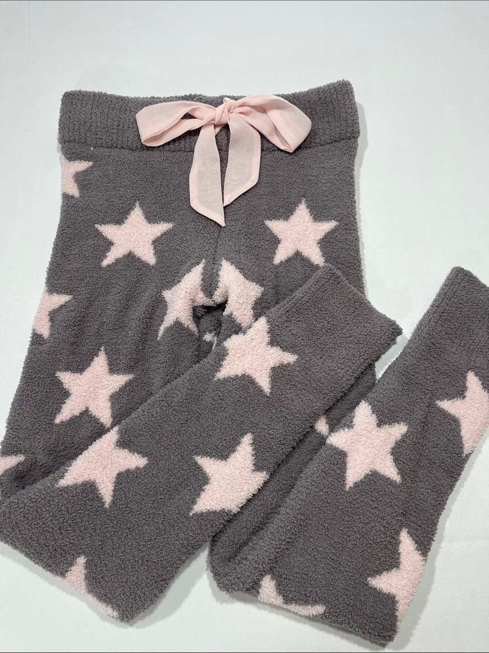 Honeydew Cozy Plush Star Print Pajama Lounge Pants Gray Pink Size Small NWOT